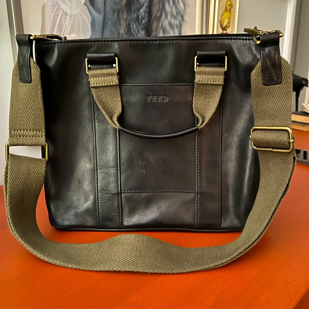 Feed Small Leather Work Bag